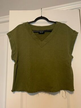 Maeve by Anthropologie Olive Green Sweatshirt Top (Medium), GUC
